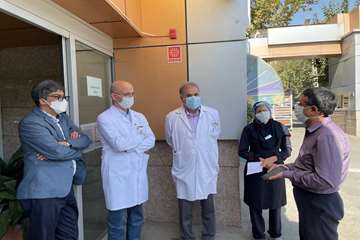 راه اندازی پایگاه واکسیناسیون کووید-19 در بیمارستان توانبخشی رفیده